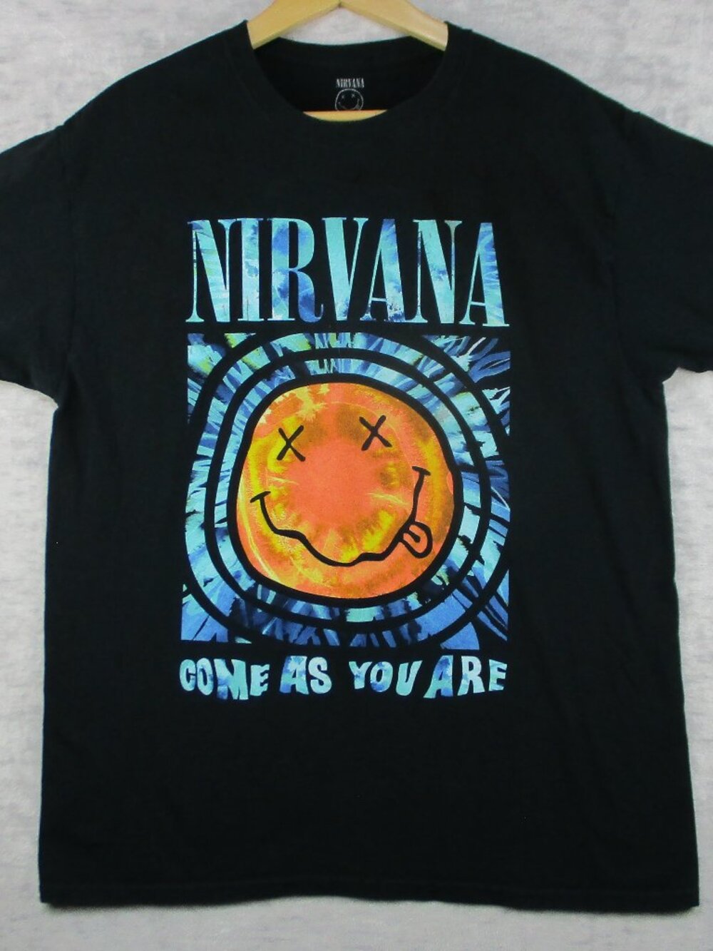 Licensed NIRVANA Come as You Are Unisex Rock T-shirt, Large, Black